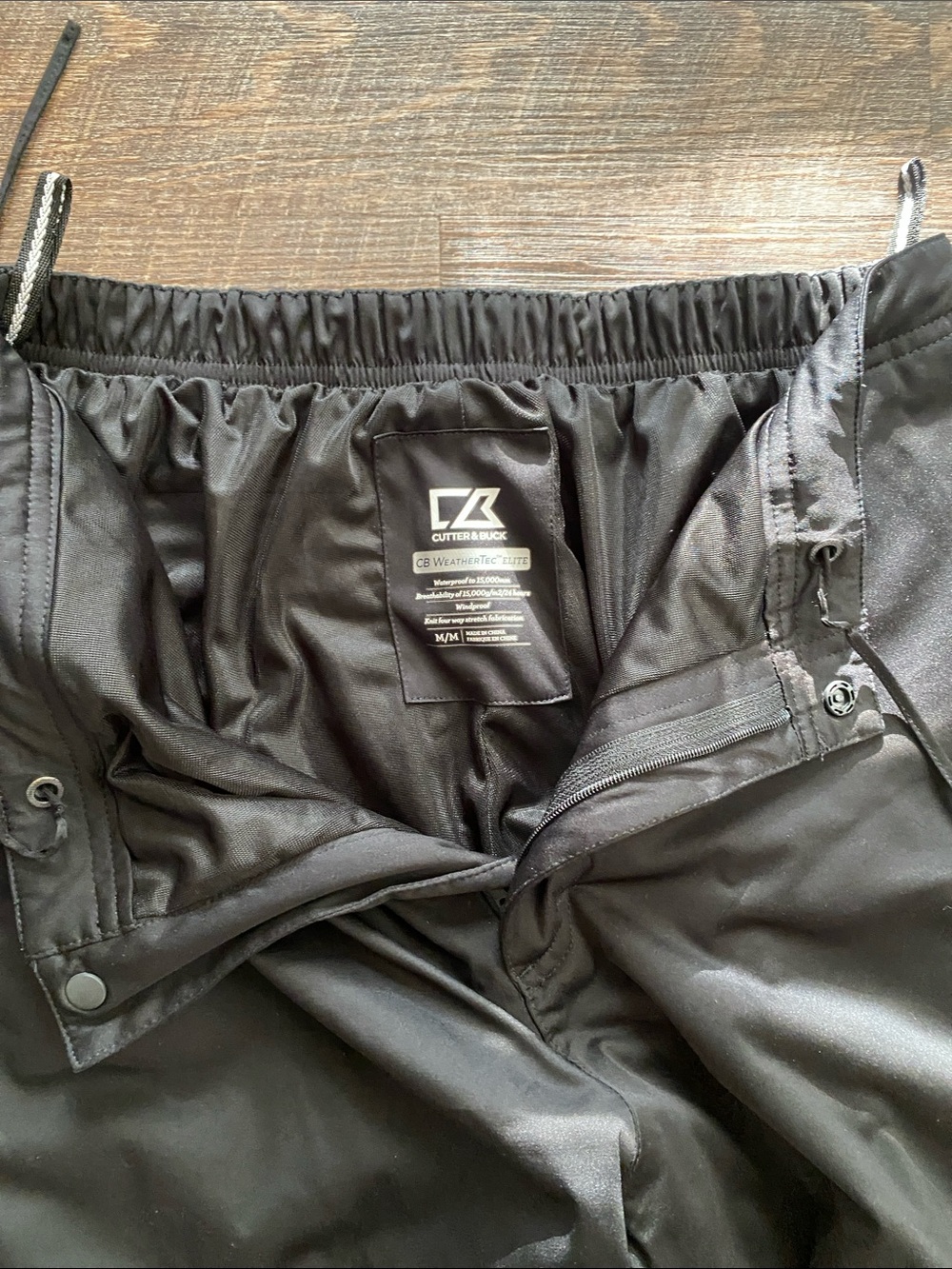 Cutter & Buck Men's Black WeatherTec Jogger Pants rain pants.